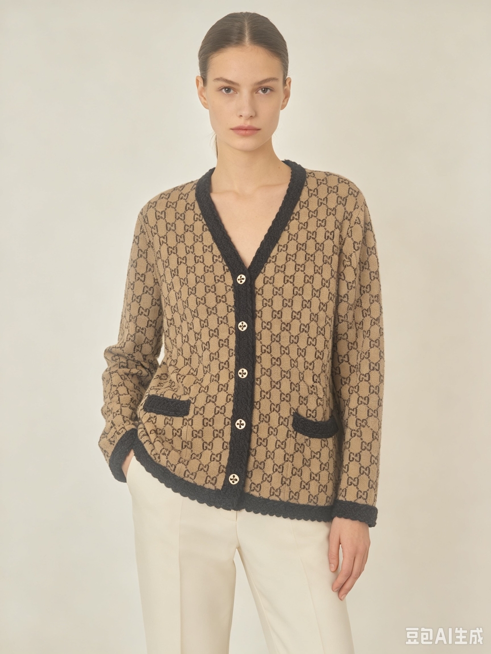 Gucci Brown Monogram GG-Pattern Jacket - Picture 5 of 9